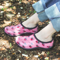 Women Outdoor, Gardening and Yard Clogs-Pink Beetroot