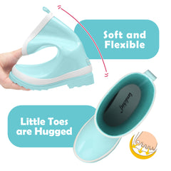 Tranquil Blue Rubber Rain Boots Kids Premium Collection