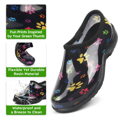 Women Outdoor, Gardening and Yard clogs-Colorful Puppy Paw