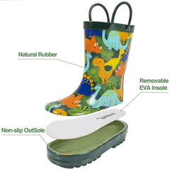 Jurassic Rubber Rain Boots Kids