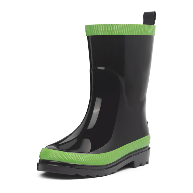 Jungle Black Rubber Rain Boots Kids Premium Collection