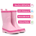 Cosmos Pink Rubber Rain Boots Kids Premium Collection
