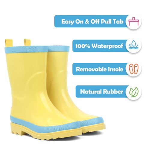 Morning Glow Rubber Rain Boots Kids Premium Collection