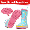 Rainbow Unicorn Rubber Rain Boots Kids