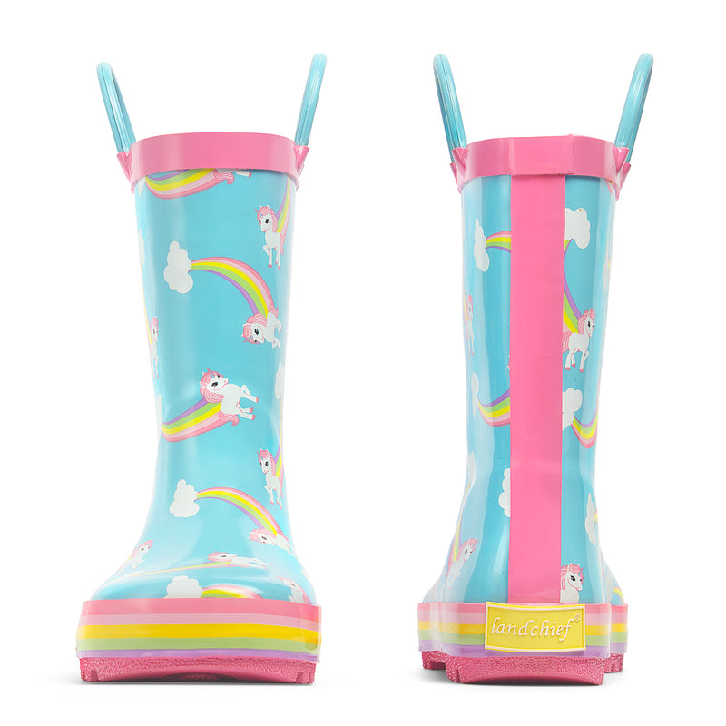 Rainbow Unicorn Rubber Rain Boots Kids