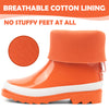 Energizing Orange Rubber Rain Boots Kids Premium Collection