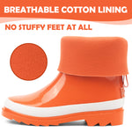 Energizing Orange Rubber Rain Boots Kids Premium Collection