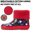 Red Ball Rubber Rain Boots Kids