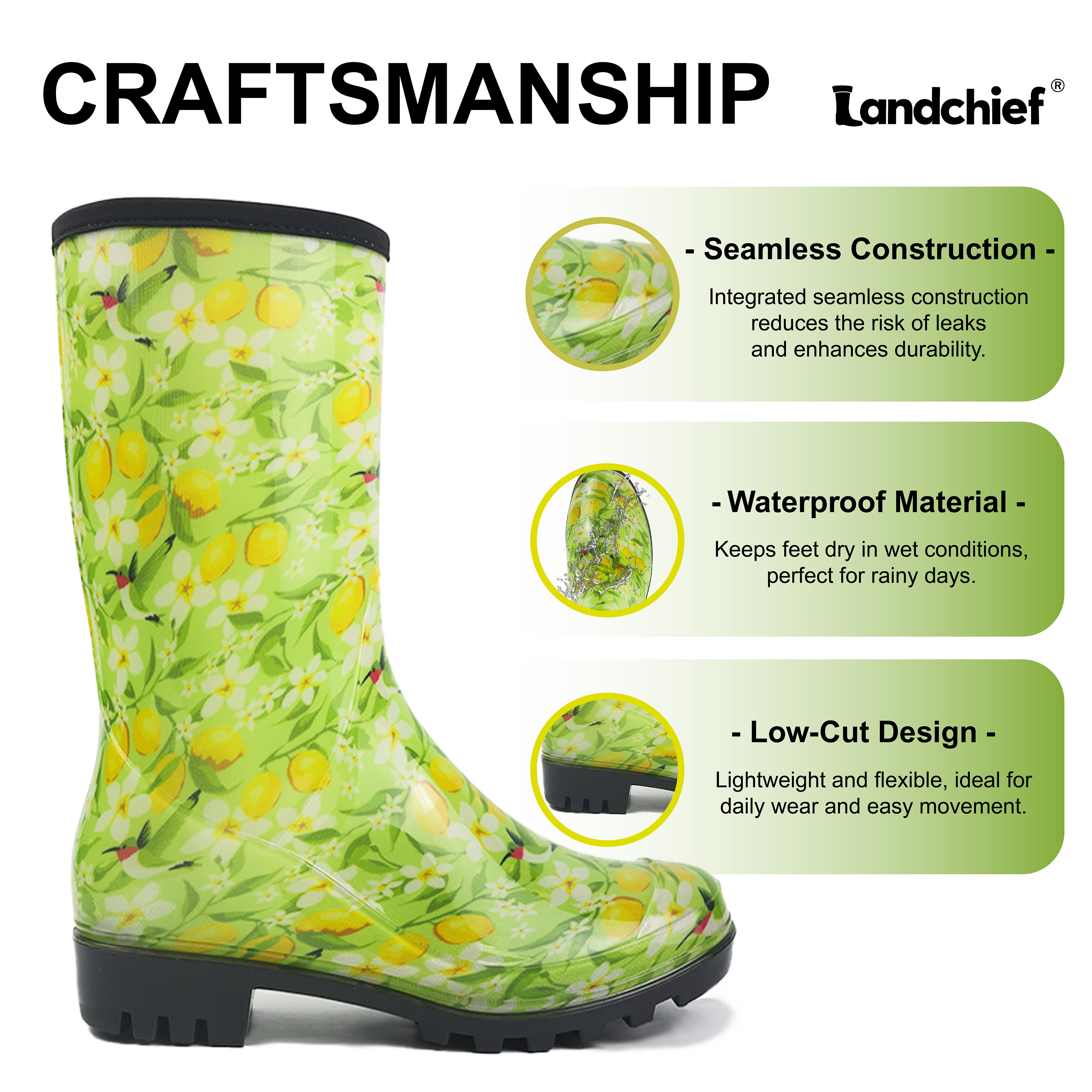 Women Outdoor, Gardening and Yard Shoes-Lemon Tree