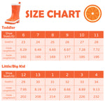 Energizing Orange Rubber Rain Boots Kids Premium Collection