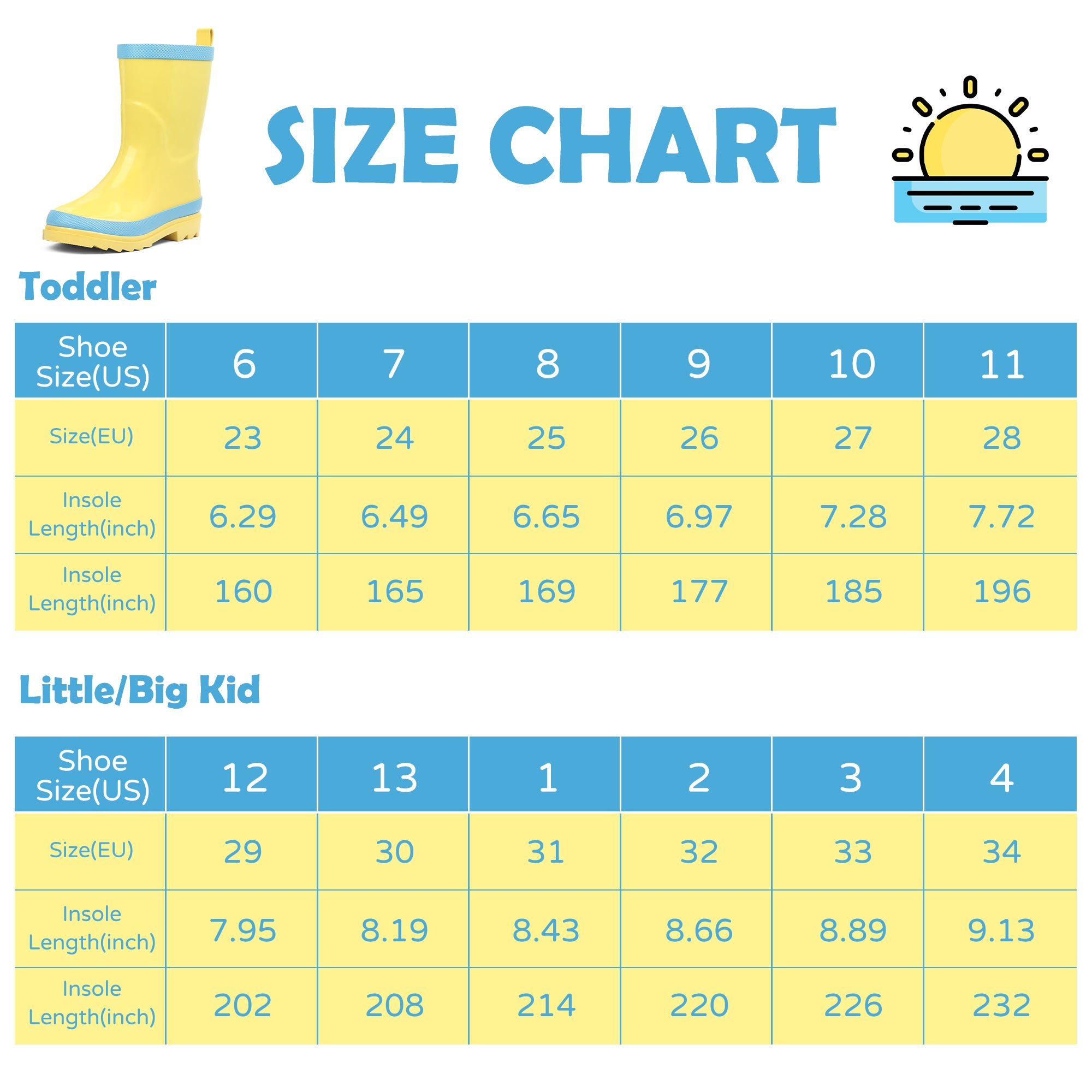 Morning Glow Rubber Rain Boots Kids Premium Collection