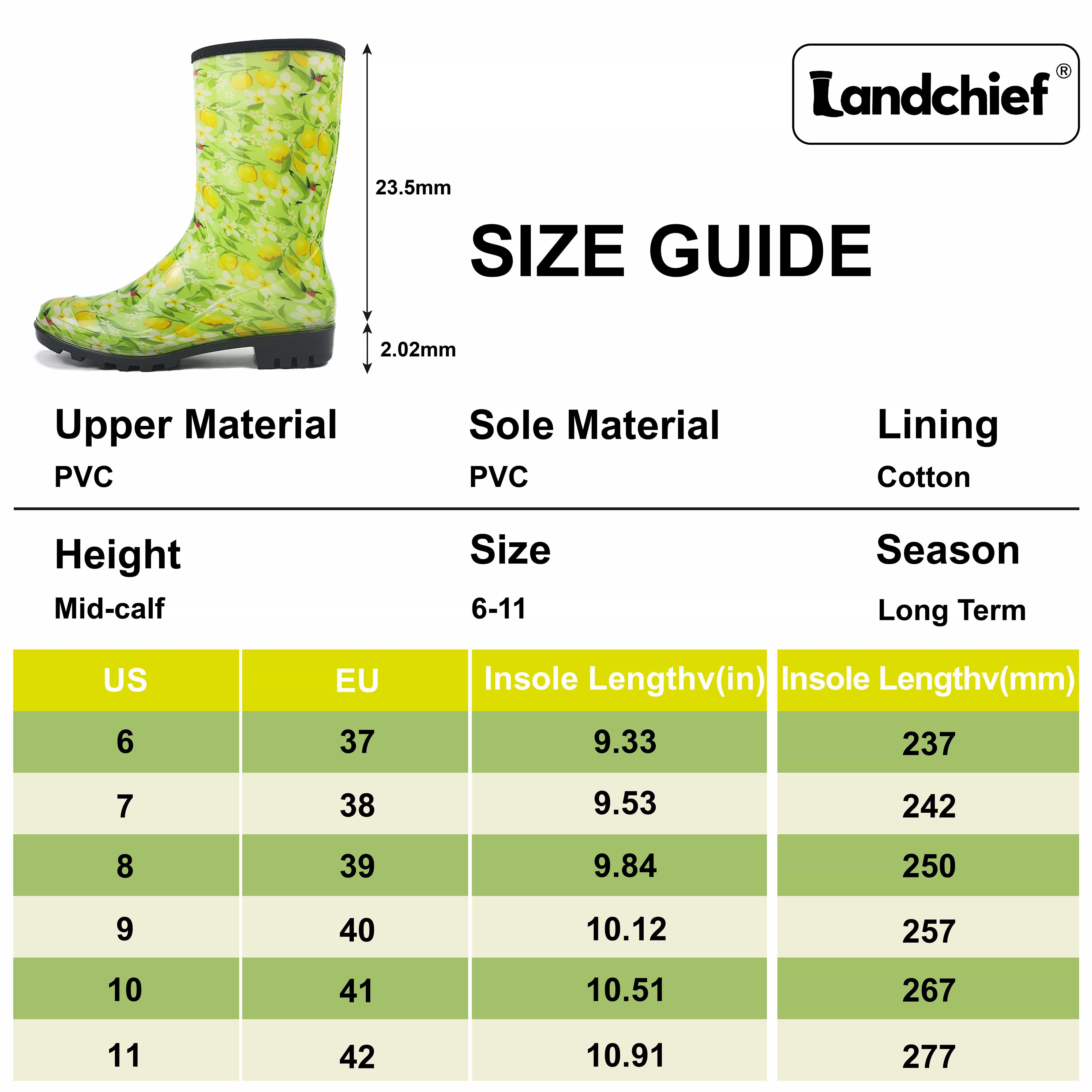 Women Outdoor, Gardening and Yard Shoes-Lemon Tree