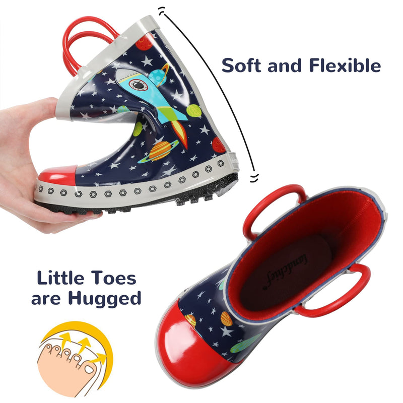 Rocket Space Rubber Rain Boots Kids