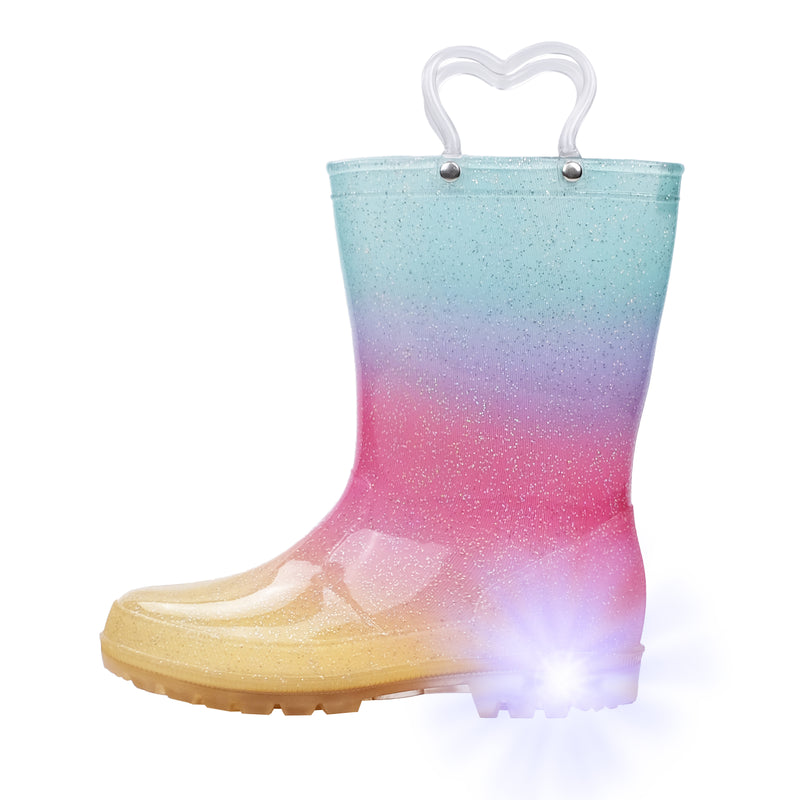 Rainbow Light Up Rain Boots Kids