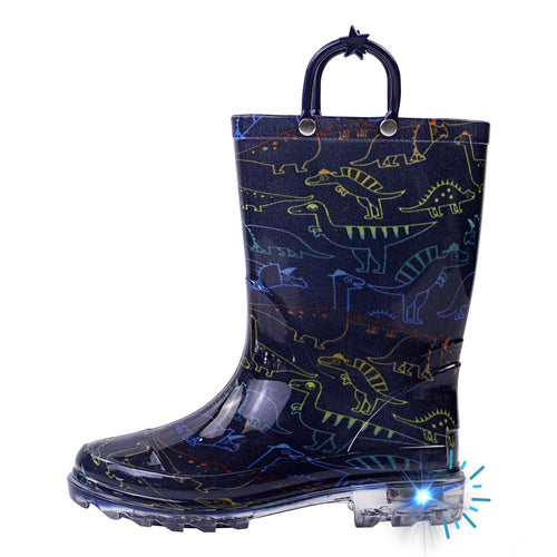 Landchief Stegos Designed Light Up Rain Boots Kids