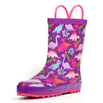 Purple Dinosaur Rubber Rain Boots Kids