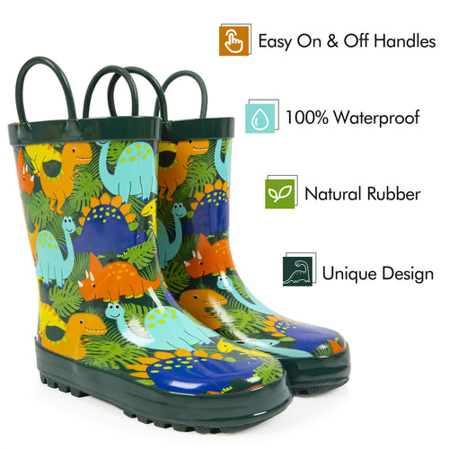 Jurassic Rubber Rain Boots Kids