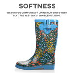High Top Rubber Womens Rain Boots -Daisy