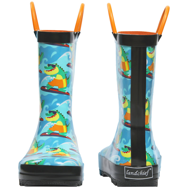 Crocodile Wave Rubber Rain Boots Kids