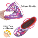 Purple Dinosaur Rubber Rain Boots Kids