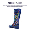 High Top Rubber Womens Rain Boots -Tie Dye