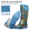 High Top Rubber Womens Rain Boots -Daisy