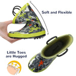 Camouflage Puzzle Rubber Rain Boots Kids