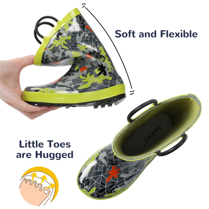 Camouflage Puzzle Rubber Rain Boots Kids