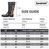 High Top Rubber Womens Rain Boots -Red Flowers