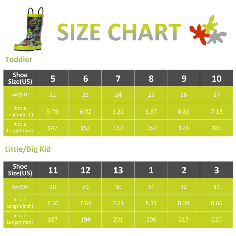 Camouflage Puzzle Rubber Rain Boots Kids