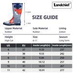 High Top Rubber Womens Rain Boots -Blue Wave