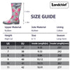 High Top Rubber Womens Rain Boots -Flowers