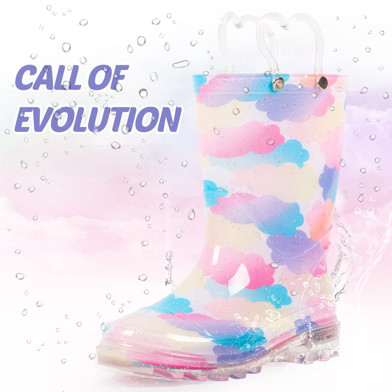 Clouds Light Up Rain Boots Kids