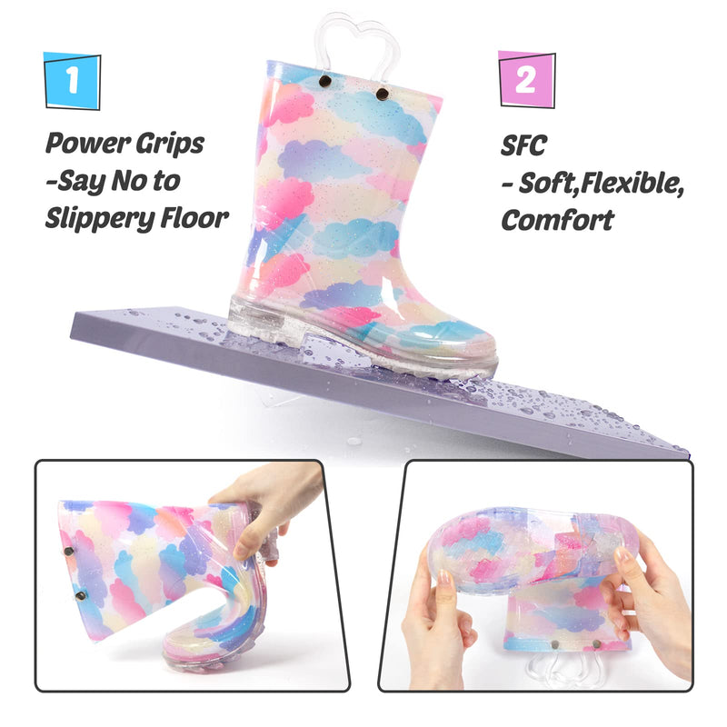 Clouds Light Up Rain Boots Kids