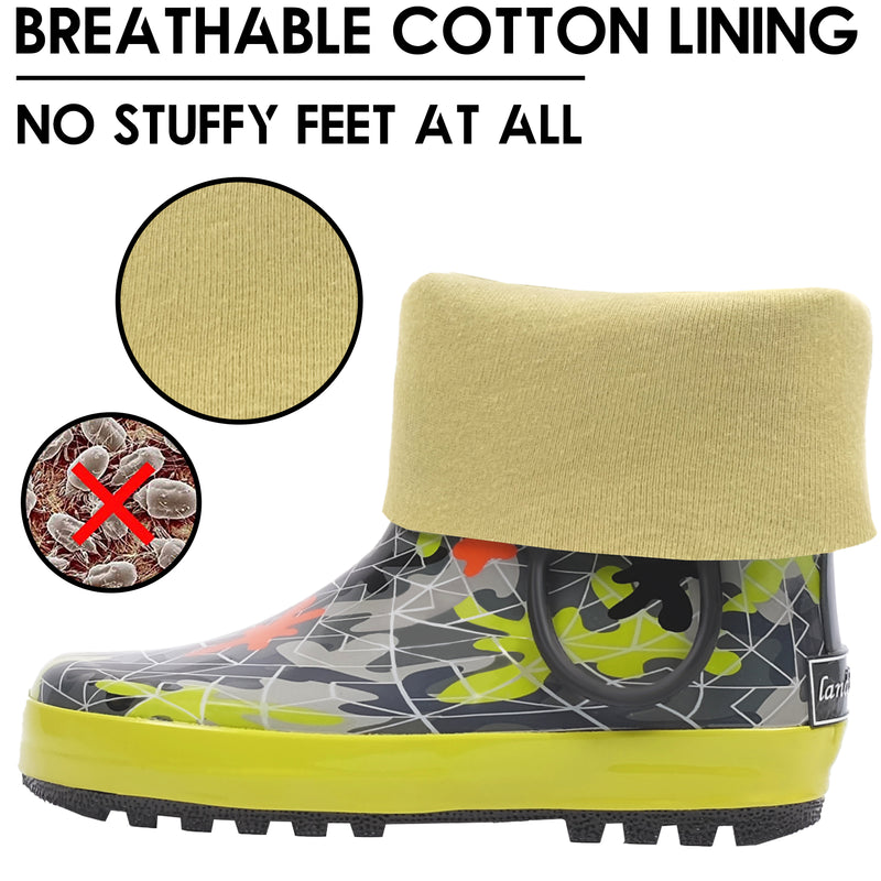 Camouflage Puzzle Rubber Rain Boots Kids