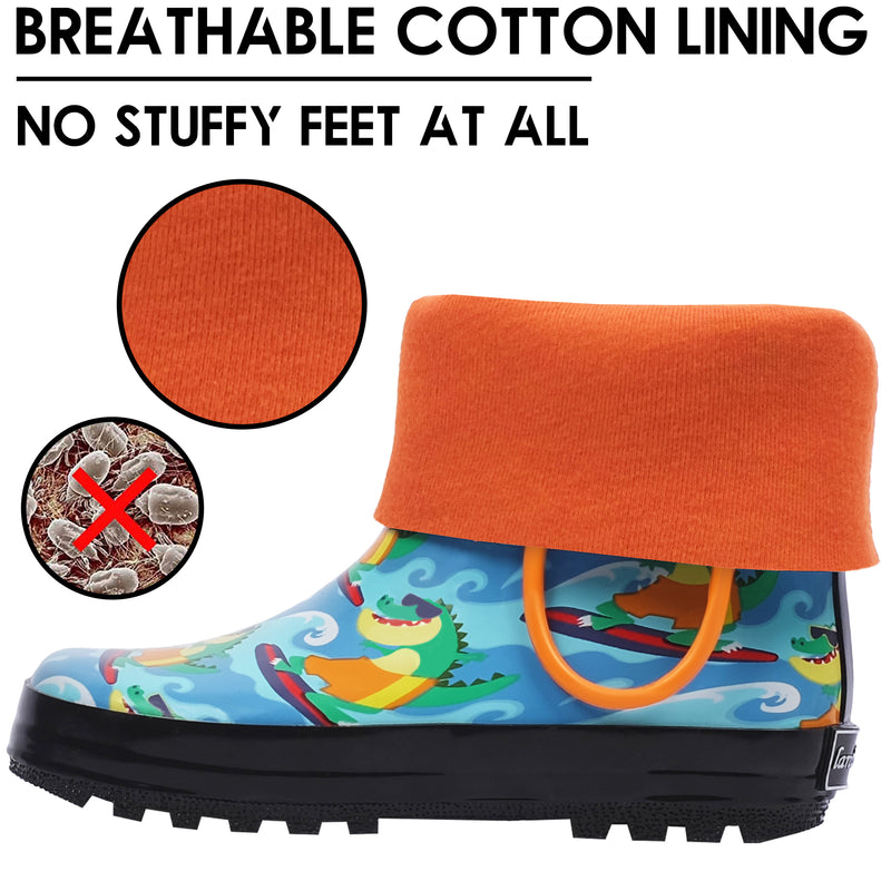 Crocodile Wave Rubber Rain Boots Kids
