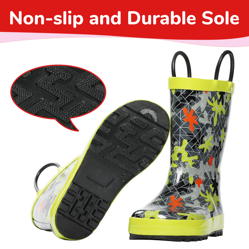 Camouflage Puzzle Rubber Rain Boots Kids