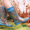 High Top Rubber Womens Rain Boots -Daisy