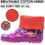 Purple Dinosaur Rubber Rain Boots Kids