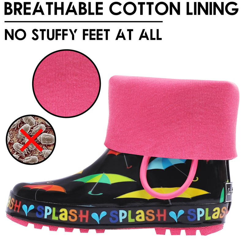Colorful Umbrellas Rubber Rain Boots Kids