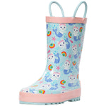 Mermaid Cat Rubber Rain Boots Kids