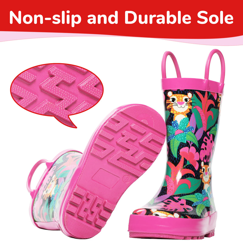 Jungle Tiger Rubber Rain Boots Kids