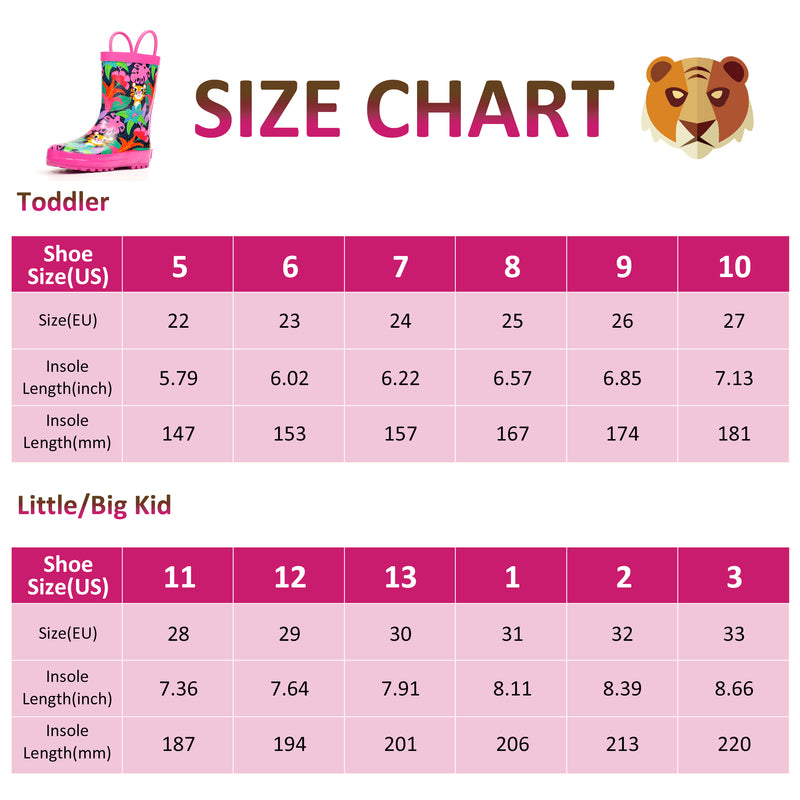 Jungle Tiger Rubber Rain Boots Kids